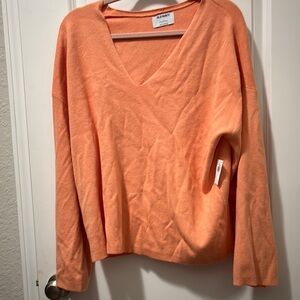 Old Navy V-Neck Orange Sweater